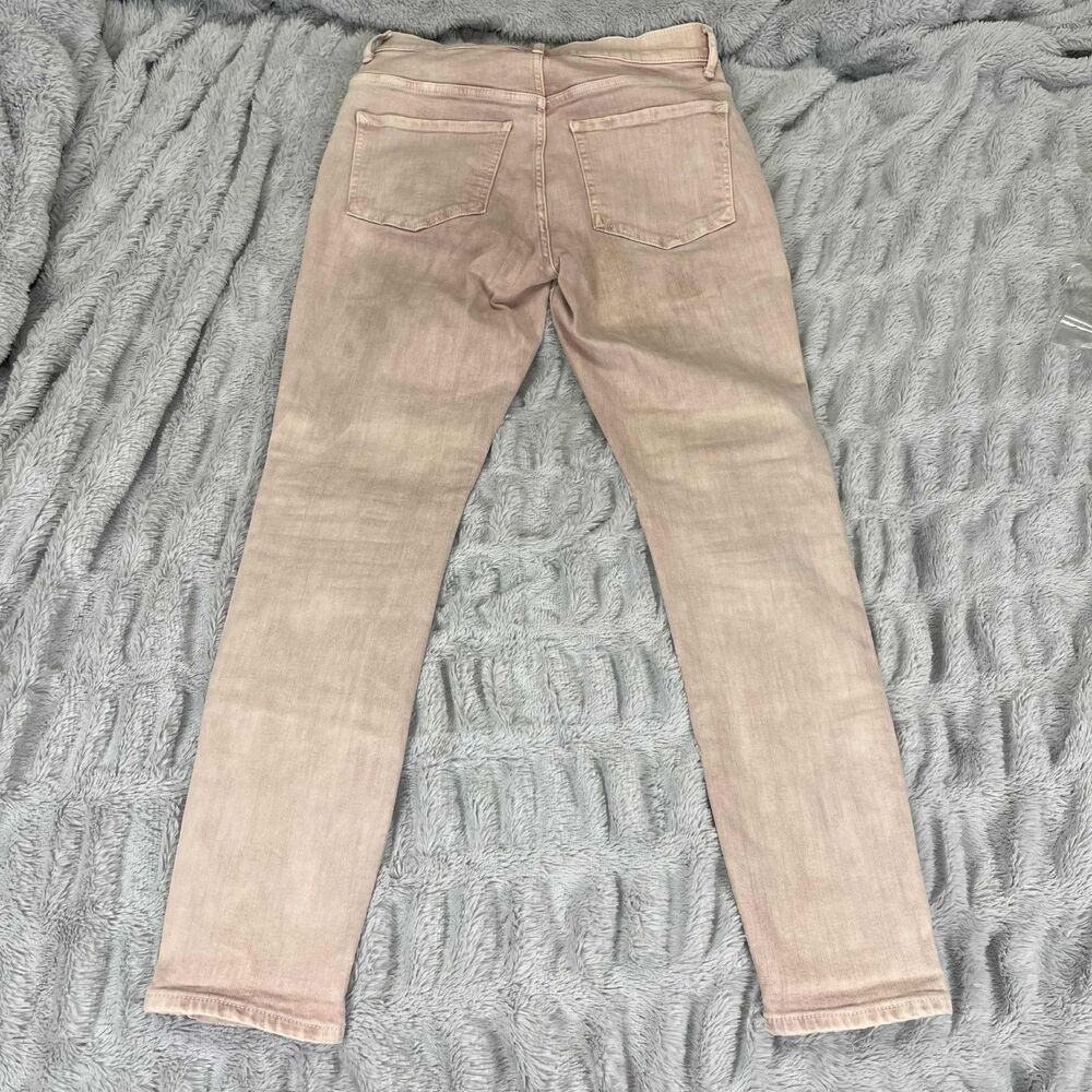 Express Jeans Women 6R High Rise Ankle Legging Skinny Stretch Denim Pink Pastel - Picture 2 of 9